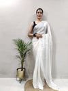 Shimmer Silk Saree with Stitched Blouse
