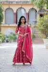 Zari Weaving Jacquard Festival Wear Sharara Suit