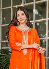 Premium Chanderi Sequin Embroidered Suit
