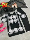 Faux Georgette Embroidered Girls Wear