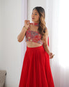Luxurious Blooms: Soft Fox Georgette Lehenga Choli
