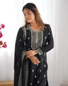 Zari Embroidered with Intricate Sequins Suit