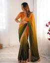 Elegant Chinon Silk Saree Set