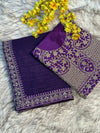 Soft Blooming Tissue Embroidered Saree