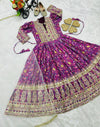 Heavy Chinon Silk Gown With Dupatta