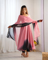 Trendy Colorful Padding Gown Set