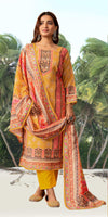 Floral Embroidered Regular Maslin Fabric Suit
