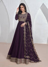 Premium Vichitra Sequin Embroidered Work Anarkali Suit