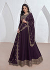 Premium Vichitra Sequin Embroidered Work Anarkali Suit