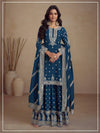 Embroidered Chinon Silk Salwar Suit
