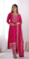 Zari Embroidered with Intricate Sequins Suit
