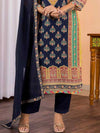 Floral Embroidered Regular Maslin Fabric Suit