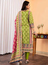 Floral Embroidered Regular Maslin Fabric Suit