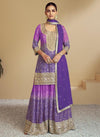 Chinnon Zari Embroidered Straight Cut Palazzo Suit